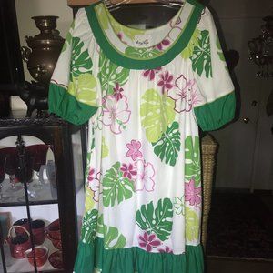 VINTAGE KARYL KAYE AUTHENTIC HAWAIIAN MUU MUU-LARGE. No pets or smokers